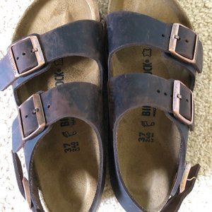 NWOT Birkenstock Brown Milano Womens Size 37 EU